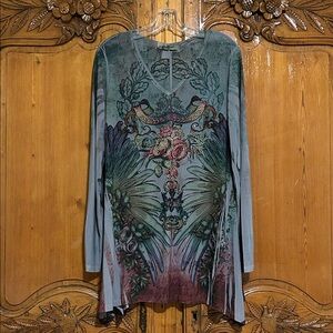 Cover Charge Jersey Knit Embellished Tunic Top